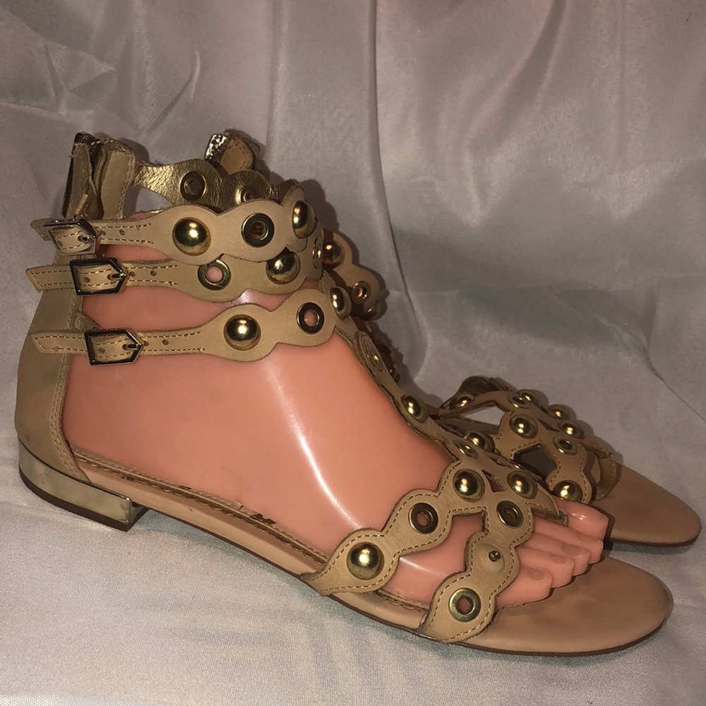 Sam Edelman DESI Nude Gladiator Sandals Size 8 M